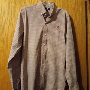 mens Cutter & Buck checkered button down shirt sz S/P long sleeve 31 long 20 arm